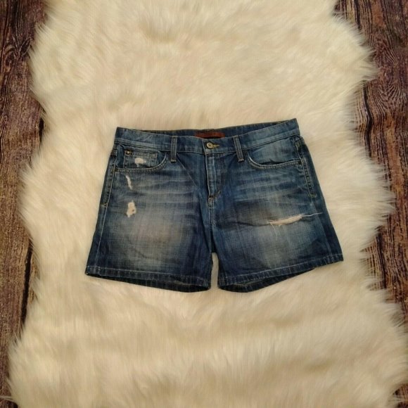 Joes Jeans Vintage Reserve 1971 Destroyed Medium Wash Denim Jean Shorts Women 29 - Picture 1 of 4